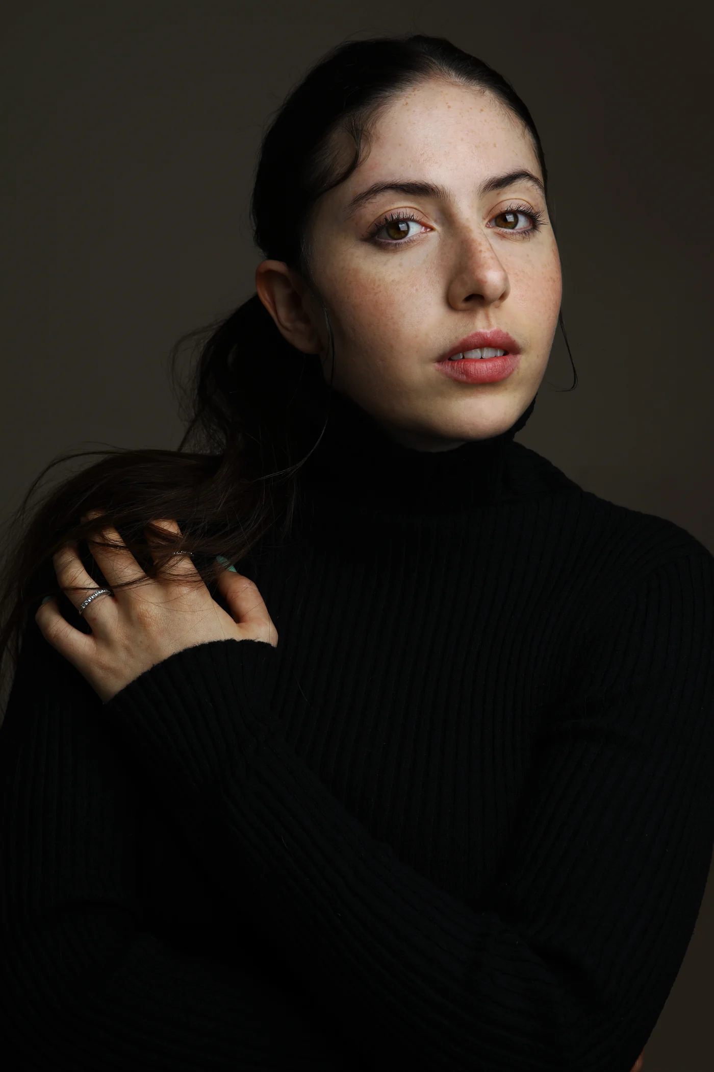 Yuli Vantura in a black turtleneck